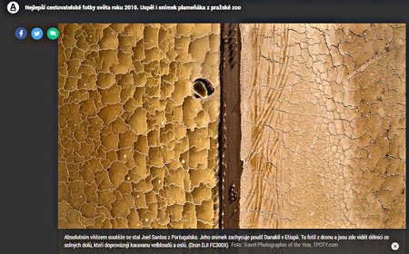 Vítězný snímek - Poušt Danakil v Ethiopii z dronu