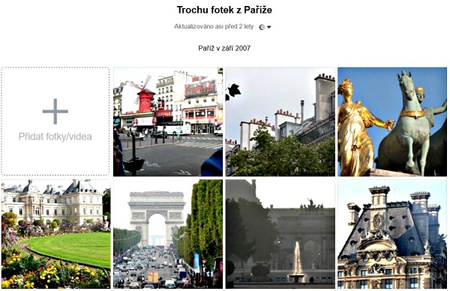 Album Trochu fotek z Paříže na Facebooku - 99 fotografií