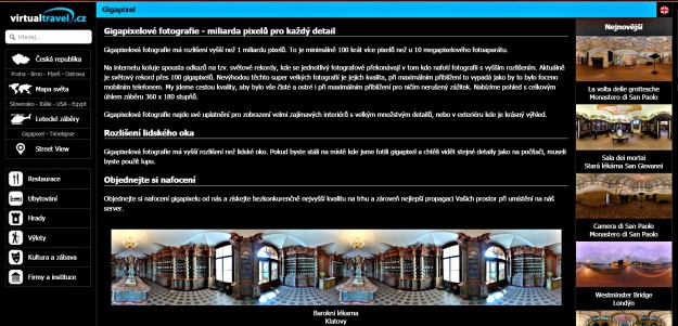 Virtual Travel - Gigapixelové fotografie