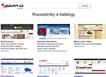 Seznam.cz - Rozcestníky a katalogy