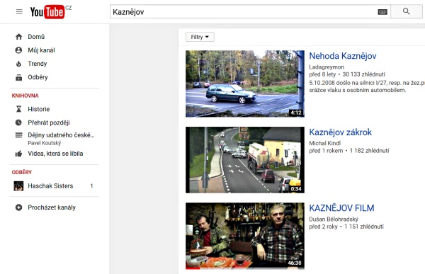 Kaznějov na YouTube